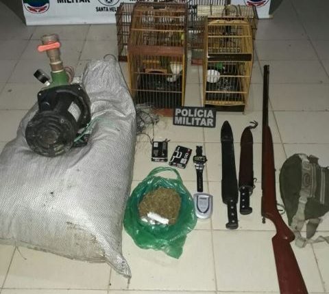 PM’S DO 10º BPM PRENDEM HOMEM COM DROGAS E ARMA EM SÃO HELENA