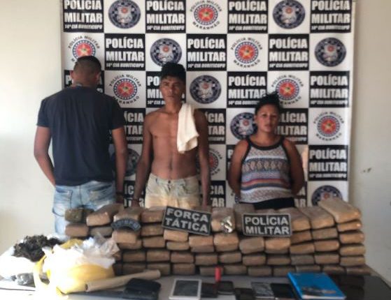 Polícia Militar apreende 60 quilos de maconha na cidade de Buriticupu