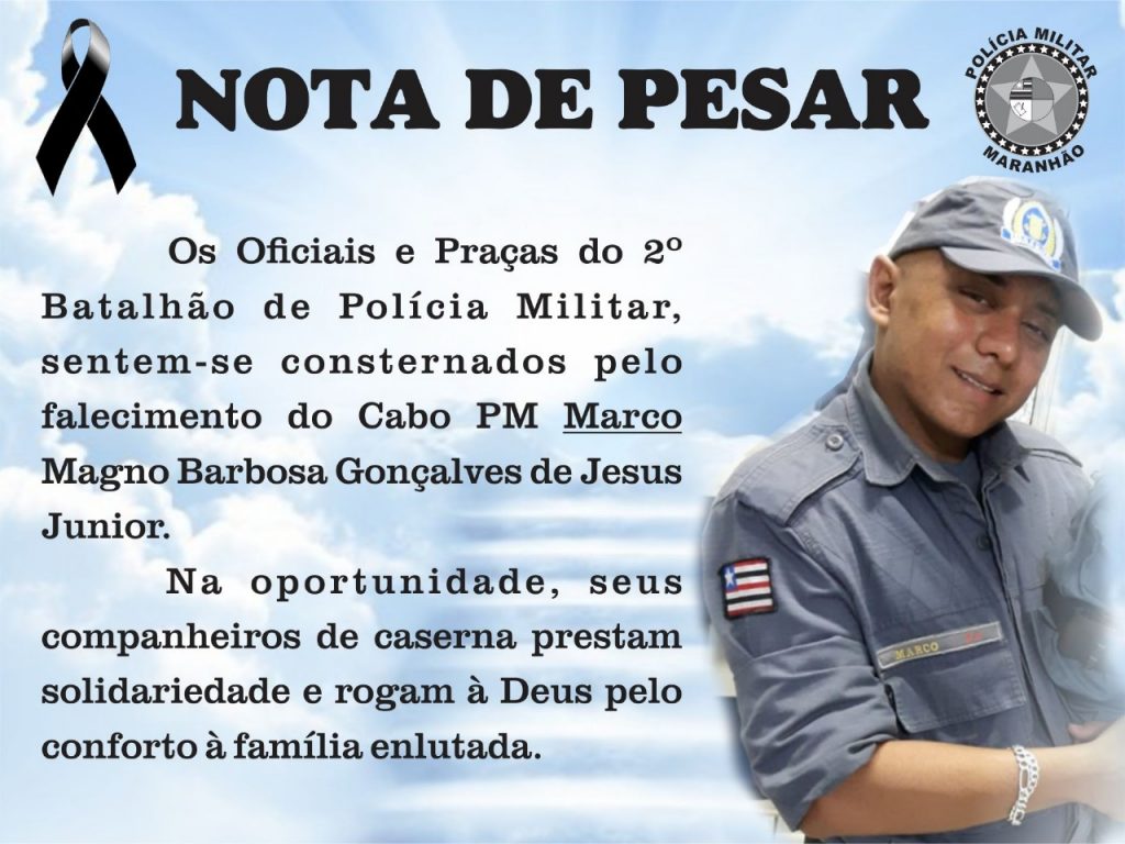 Nota de pesar pelo falecimento do cabo Marco