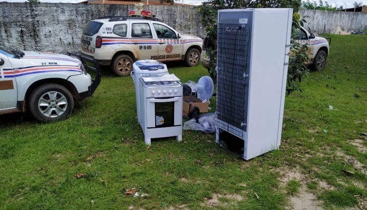 21º BPM recupera eletrodomésticos roubados no Quebra Pote