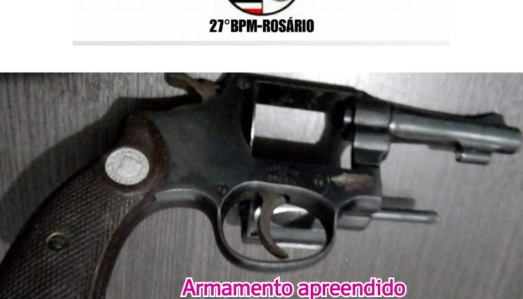 Policiais Militares do 27º BPM apreendem arma de fogo em Morros