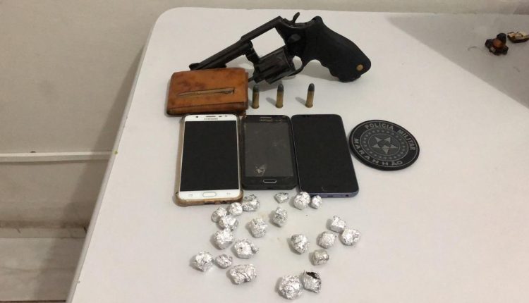 27º BPM apreende arma de fogo e drogas em Humberto de Campos