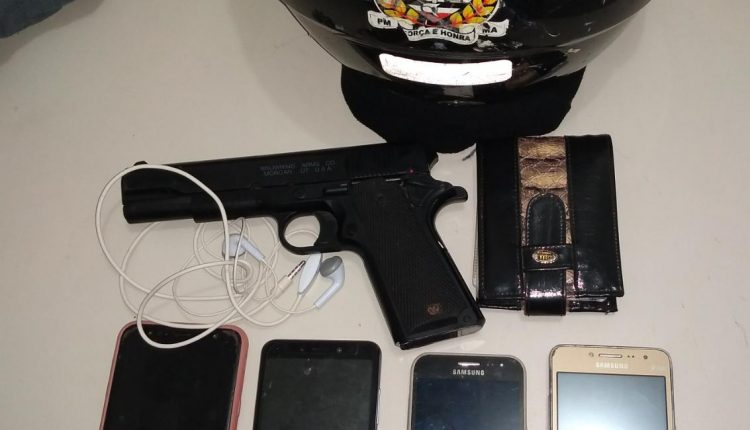 Polícia militar prende suspeitos roubo na Raposa