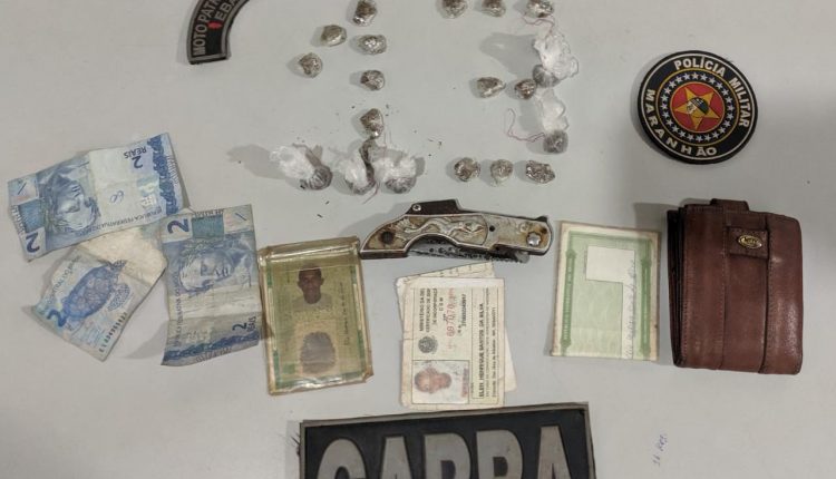 POLÍCIA MILITAR PRENDE INDIVÍDUO ACUSADO DE TRÁFICO DE DROGAS em PANAQUATIRA -SÃO JOSÉ DE RIBAMAR