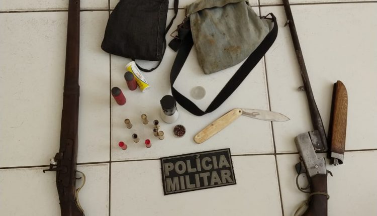 Policia militar apreende armas de fogo e recupera veiculo roubado em Caxias MA