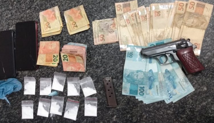 Polícia Militar prende suspeito de tráfico de drogas e porte ilegal de arma de fogo no interior do estado