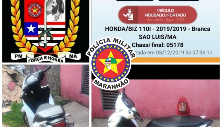 PMMA recupera moto roubada na Vila Palmeira