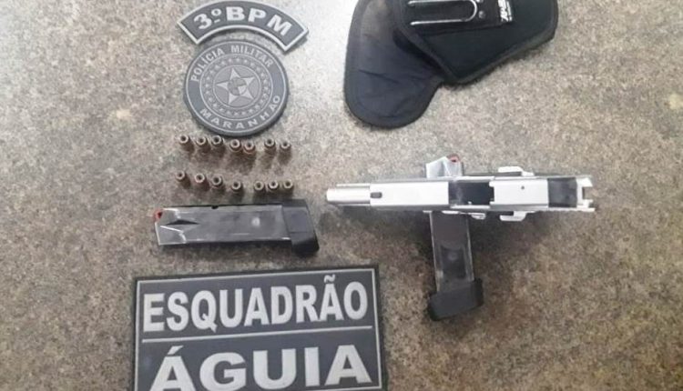 POLÍCIA MILITAR CONDUZ INDIVÍDUO POR POSSE ILEGAL DE ARMA DE FOGO EM IMPERATRIZ