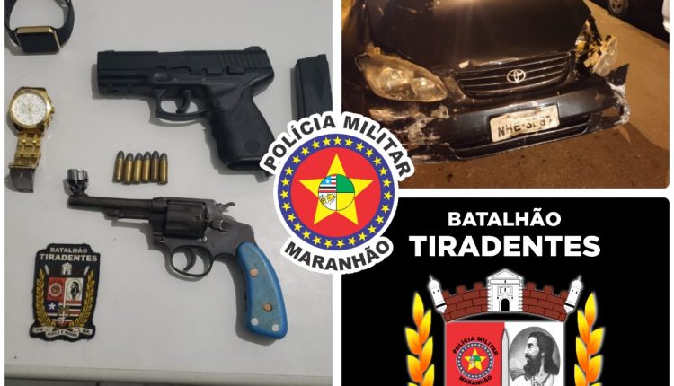 POLICIAIS RECUPERAM VEÍCULO ROUBADO E APREENDEM ARMA DE FOGO EM AÇÃO NESTA SEGUNDA