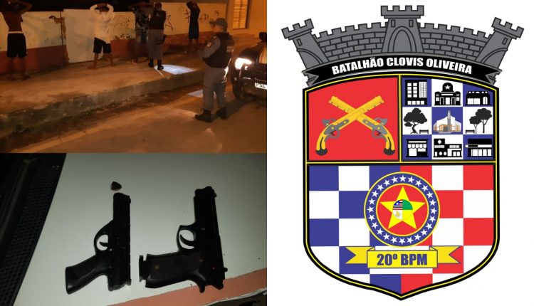 Duas armas de fogo são apreendidas e suspeitos são presos durante ação da PM