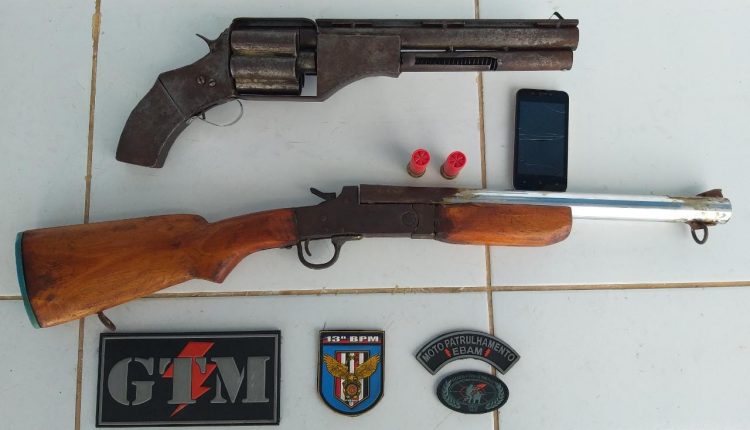 PMMA APREENDE ARMAS DE GROSSO CALIBRE EM SÃO JOSÉ DE RIBAMAR – MA