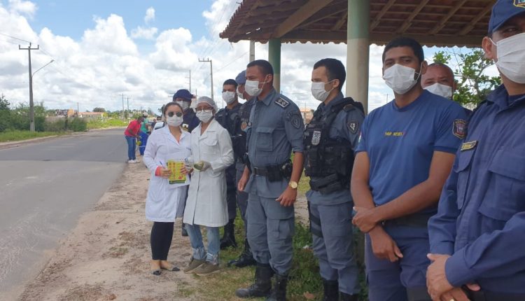 Combate ao Covid-19: PMMA e agentes de saúde pública realizam ações de prevenção e disseminação do vírus em Barreirinhas-MA