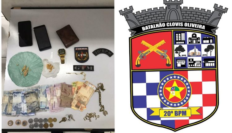 Equipe tática da PM prende suspeitos por tráfico de drogas na Cohab