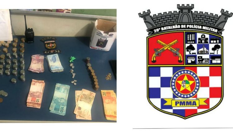 Equipe Tática da PM prende dupla por tráfico de drogas na Trizidela da Maioba  