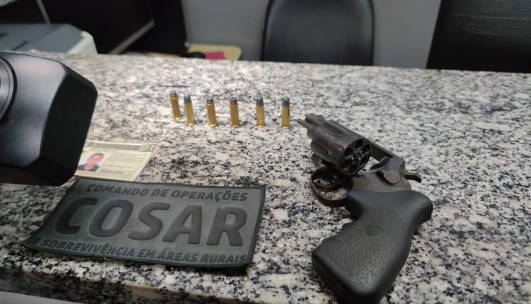 PMMA prende homem por porte ilegal de arma de fogo no interior do estado