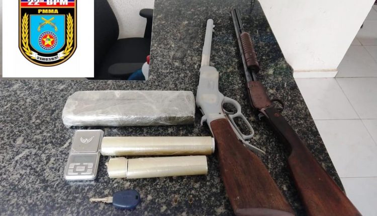 Policia Militar prende suspeitos e apreende drogas e armas de fogo em Paço do Lumiar-MA