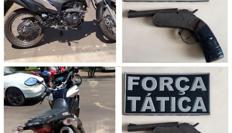 PMMA APREENDE ARMA DE FOGO E RECUPERAM MOTOCICLETA ROUBADA DURANTE OPERAÇÃO VARREDURA EM CAXIAS-MA
