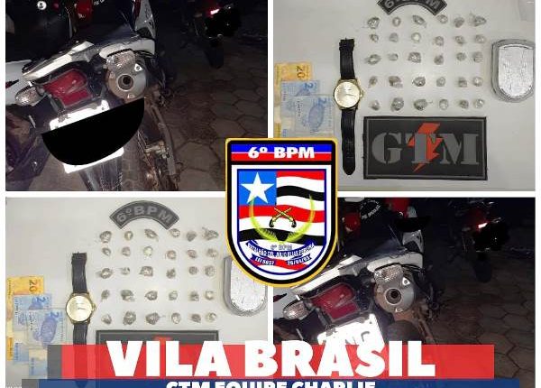 POLÍCIA MILITAR PRENDE HOMEM POR TRÁFICO DE DROGAS NA VILA BRASIL