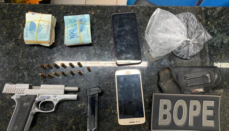 Polícia Militar prende homem com arma de fogo, munições e dinheiro sem procedência na cidade de Viana (MA)