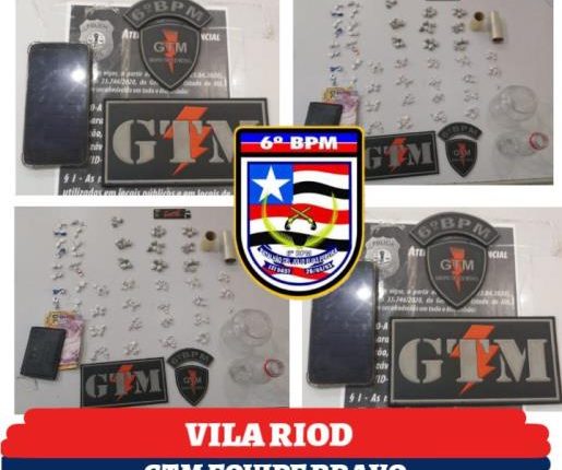 Polícia Militar prende homem por tráfico de drogas no Bairro da Vila Riod