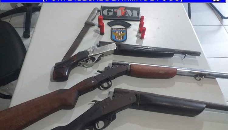 Policiais Militares do 13º BPM apreendem armas de fogo em São José de Ribamar