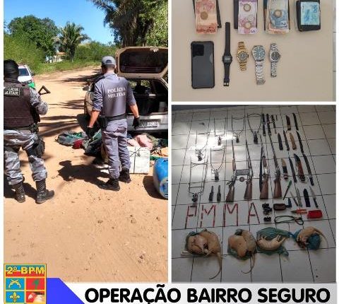 Polícia Militar realiza prisão de quatro pessoas por caça ilegal e apreende armas de fogo durante Operação Bairro Seguro em Caxias