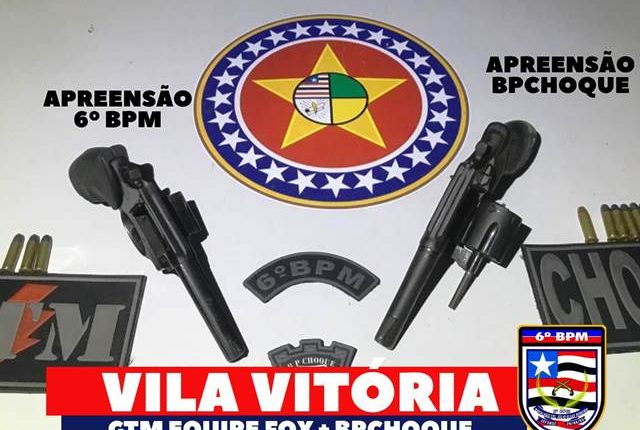Operação conjunta da PM apreende duas armas de fogo na Vila Vitória