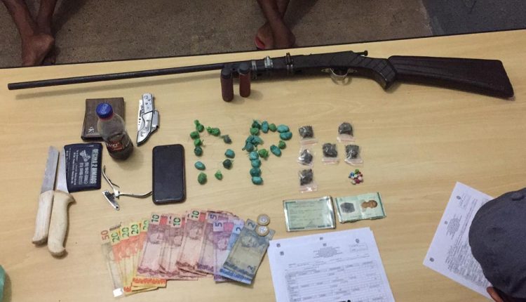 Policiais Militares do destacamento da cidade de Governador Edison Lobão desarticulam ponto de venda de drogas