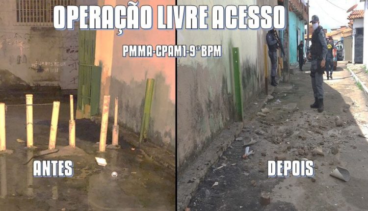 OPERAÇÃO LIVRE ACESSO DA POLÍCIA MILITAR DESOBSTRUI LOCAIS QUE IMPEDIAM O DIREITO DE IR E VIR DOS MORADORES DO BAIRRO DE FÁTIMA
