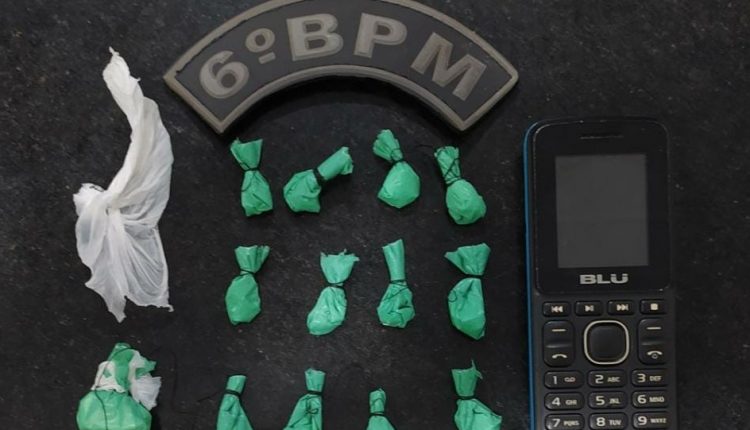 PMMA PRENDE SUSPEITO DE TRAFICO DE DROGAS QUE PARTICIPAVA DE AGLOMERAÇÃO EM POSTO DE GASOLINA NA MAIOBINHA