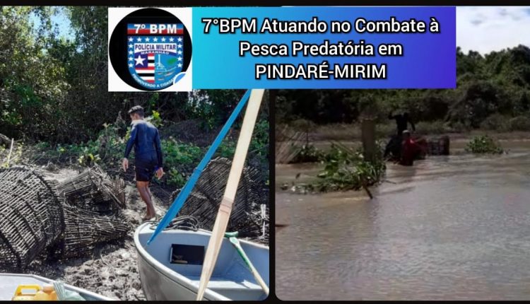 O PELOTÃO FLUVIAL DO 7° BATALHÃO DE POLÍCIA MILITAR REALIZA NOVA OPERAÇÃO DE COMBATE A PESCA PREDATÓRIA NA REGIÃO DE PINDARÉ-MIRIM/ MA