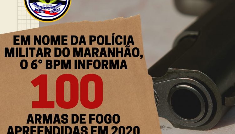 Centésima arma de fogo é apreendida na área do 6º BPM