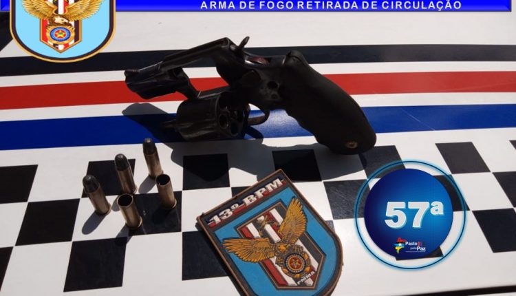 POLÍCIA MILITAR APREENDE ARMA DE FOGO PRENDE INDIVÍDUO EM FLAGRANTE EM SÃO JOSÉ DE RIBAMAR