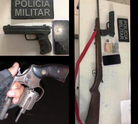 POLÍCIA MILITAR APREENDE DUAS ARMAS DE FOGO E UM SIMULACRO DURANTE AÇÕES EM CODÓ