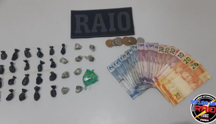 EQUIPE RAIO DA 1ª USC PRENDE INDIVÍDUO POR TRÁFICO DE ENTORPECENTES NA DIVINEIA