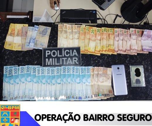 POLÍCIA MILITAR APREENDE CÉDULAS DE DINHEIRO FALSAS DURANTE OPERAÇÃO BAIRRO SEGURO EM ALDEIAS ALTAS-MA