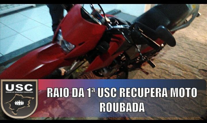 1ª USC LOCALIZA MOTO BROZ ROUBADA NO ARAÇAGY
