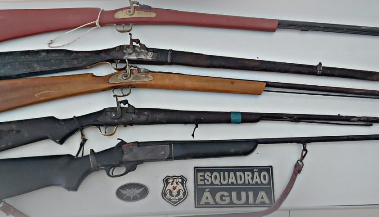 PMMA APREENDE 5 ARMAS DE FOGO NA ZONA RURAL DE ALTO ALEGRE
