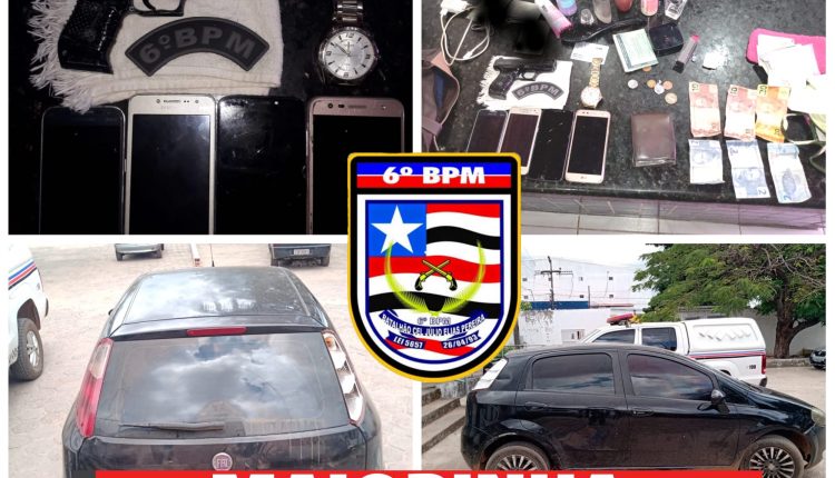 Policiais militares do 6º BPM prendem suspeitos de assaltos na Maiobinha