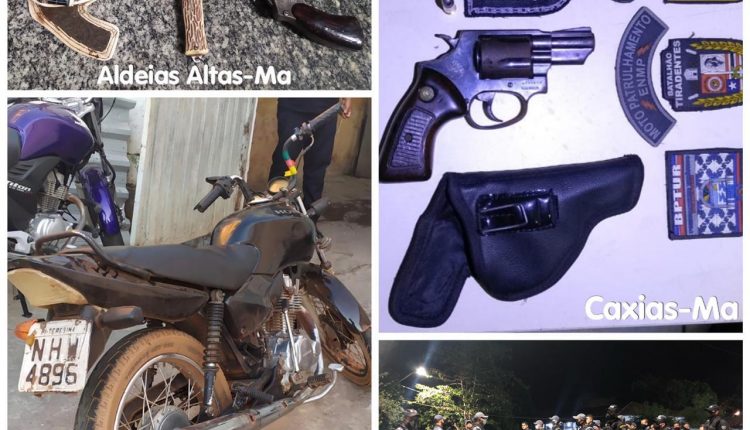 POLÍCIA MILITAR APREENDE DUAS ARMAS DE FOGO E RECUPERA MOTOCICLETA ROUBADA DURANTE OPERAÇÕES NA ÁREA DO 2º BPM