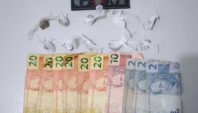 Policiais Militares da 1º USC prendem suspeito por tráfico de drogas no Parque Araçagy