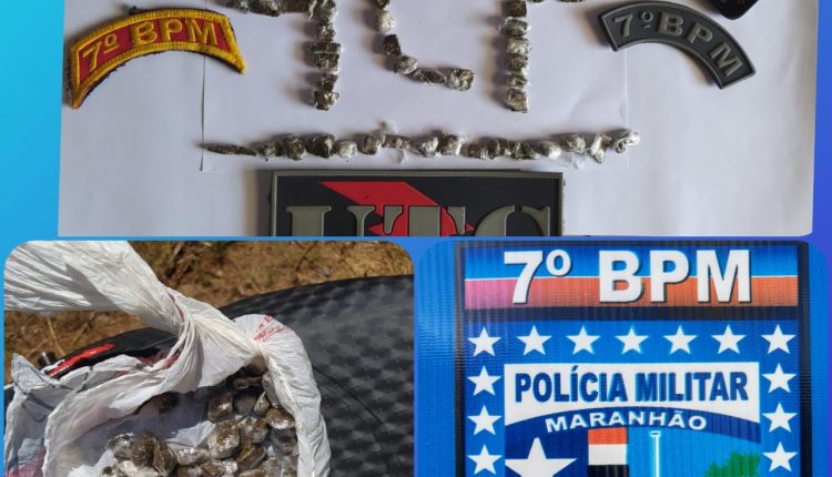 PM ‘s DO 7° BATALHÃO PRENDEM  SUSPEITOS DE TRÁFICO DE ENTORPECENTE EM SANTA LUZIA