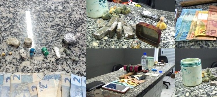 Policiais militares do 15º BPM prendem homens por tráfico de drogas