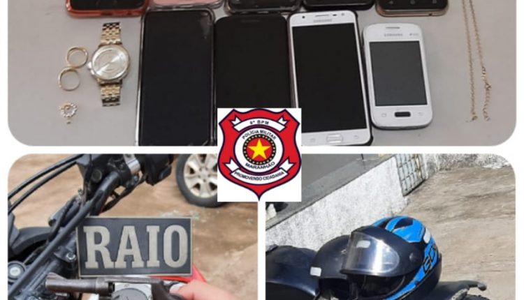 Armas de fogo e veículo roubado são apreendidos por policiais militares do 9º BPM