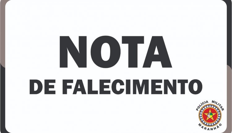 NOTA DE PESAR PELO FALECIMENTO DO SOLDADO PM RAPHAEL SANZIO