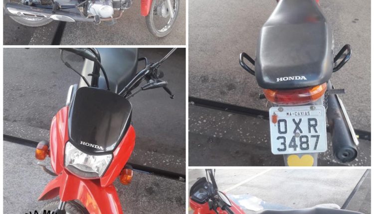 POLÍCIA MILITAR RECUPERA MOTOCICLETA ROUBADA DURANTE OPERAÇÃO BAIRRO SEGURO EM CAXIAS-MA