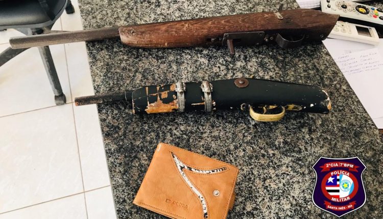 POLÍCIA MILITAR PRENDE ASSALTANTE COM ROUBO E PORTE ILEGAL DE ARMA DE FOGO EM SANTA INÊS/ MA