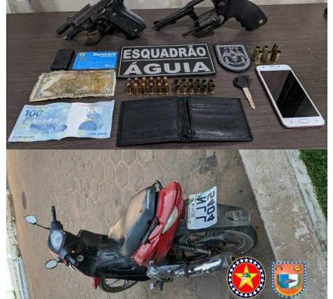 4º BPM APREENDE DUAS ARMAS DE FOGO DURANTE TENTATIVA DE ASSALTO EM BALSAS