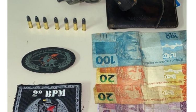 Arma de fogo e drogas são apreendidas na área de atuação do 2º BPM