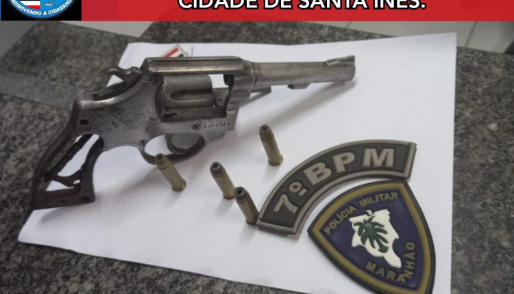 7° BPM apreende arma de fogo em Santa Inês/MA.